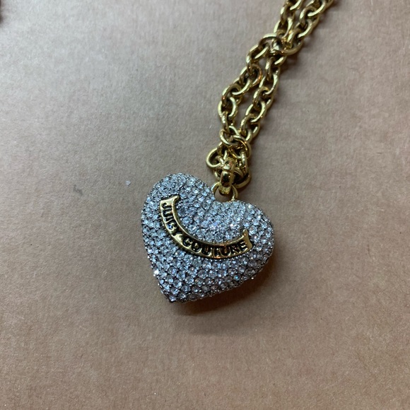 Pave heart diamond Juicy Couture long necklace - Picture 4 of 7